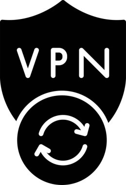 vpn ağ simgesi, basit vektör illüstrasyonu
