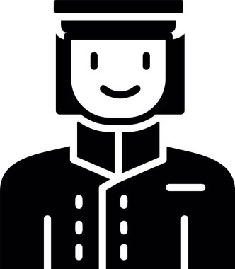 Asker ikonu. Web için polis vektör simgelerinin basit çizimi