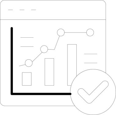 Çubuk Çizelgesi, Basit Vektör İllüstrasyon Simgesi