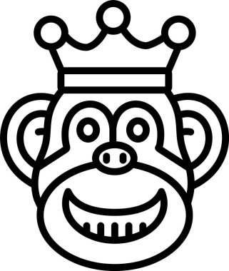 maymun ikon vektör illüstrasyonu