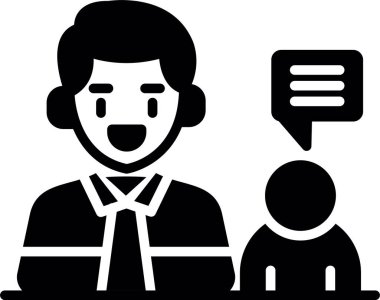 Konuşma balonu olan bir adamın vektör çizimi