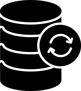 veri tabanı veritabanı simgesi katı biçiminde