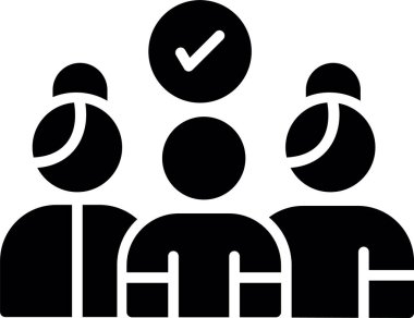 İş adamı ikonu. Web için insan vektör simgelerinin basit illüstrasyonu