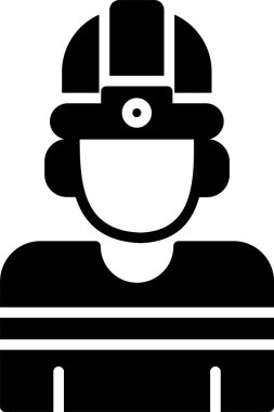 Maskeli ve gözlüklü adam, vektör çizimi, beyaz arkaplanda simge