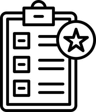 Kontrol listesi. Web simgesi basit tasarım