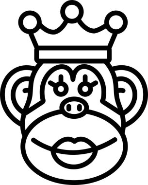 Aslan. Web simgesi basit tasarım