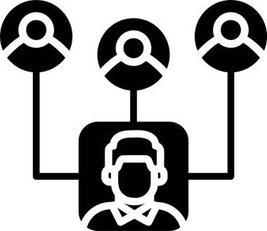 İş insanları vektör çizgisi simgesi, web ve web için kullanılabilir