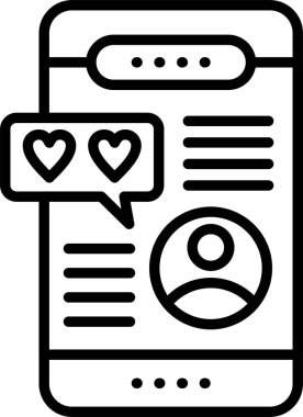 Sosyal Medya, Basit Vektör İllüstrasyon Simgesi