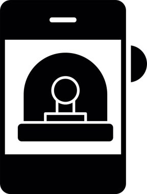 Bir smartphone simge vektör çizim