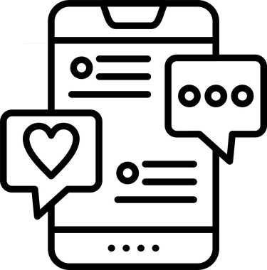 Sosyal Medya, Basit Vektör İllüstrasyon Simgesi