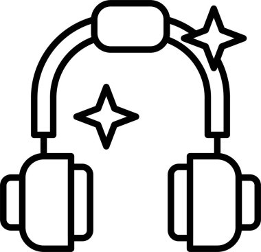 Kulaklık. Web simgesi basit illüstrasyon