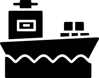 Konteynır. Web simgesi basit illüstrasyon