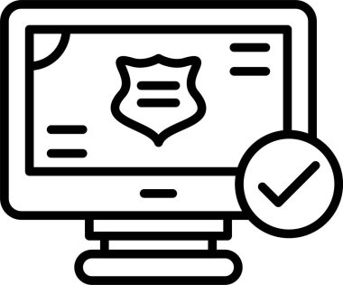 bilgisayar güvenlik dizüstü bilgisayarı simgesi