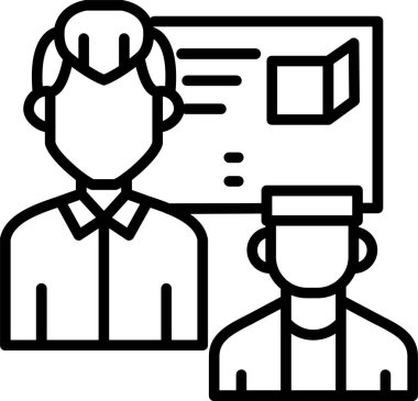 Yönetici çalışan simgesi vektör illüstrasyonu