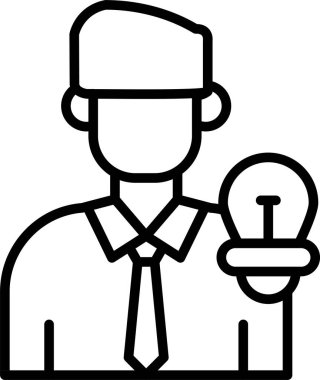 iş yönetimi vektör çizgisi simgesi