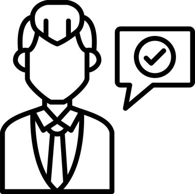 işadamı simge vektör illüstrasyonunu kontrol et