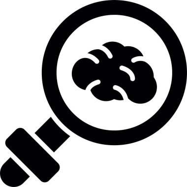 Vektör illüstrasyon olarak insan kafası ve büyüteç