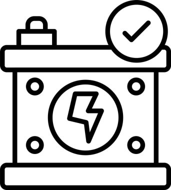 pil şarj simgesi ana hat biçiminde