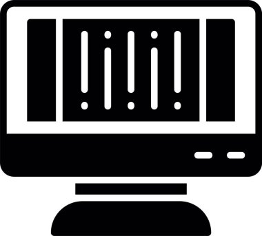 Bilgisayar. Web simgesi basit illüstrasyon