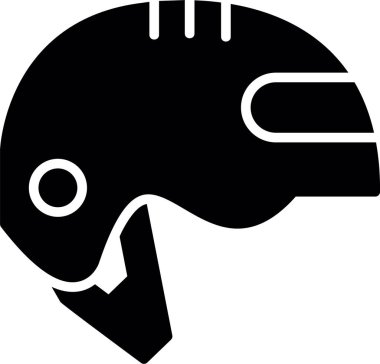 Ragbi kaskı. Basit illüstrasyon