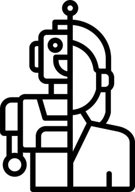 İnsansı, Basit Vektör İllüstrasyon Simgesi