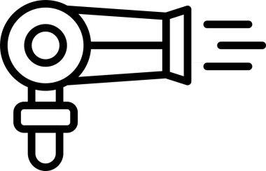 Saç kurutma makinesi, Basit Vektör İllüstrasyon Simgesi