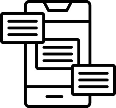 Sohbet, Basit Vektör İllüstrasyon Simgesi