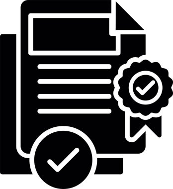 Sertifika diploma simgesi ana hat biçiminde