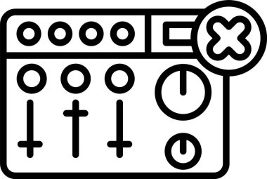 Subwoofer Yok, Basit Vektör İllüstrasyon Simgesi