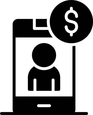 çevrimiçi alışveriş simgesi, vektör illüstrasyonu