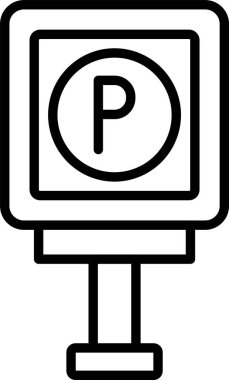 Park ediyor. Web simgesi basit tasarım