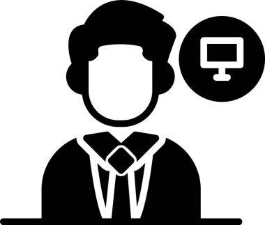 Bir iş adamı simgesinin vektör çizimi