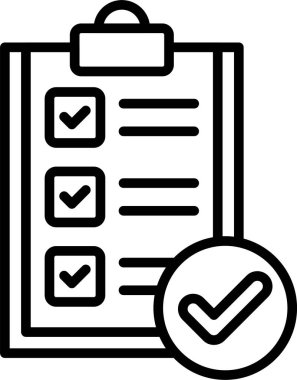 Kontrol listesi panosu kontrol listesi simgesi