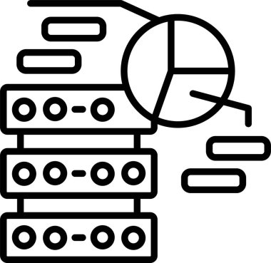 Veri Analizi, Basit Vektör İllüstrasyon Simgesi