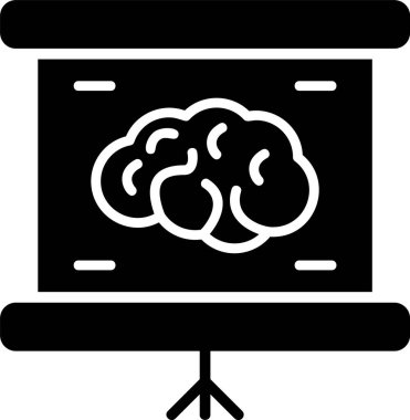 Moda tasarımındaki beyin simgesi izole edilmiş arkaplan