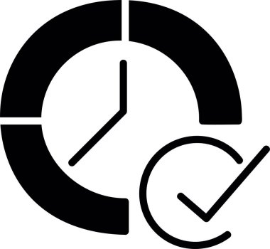 Saat simgesi. Basit resimleme