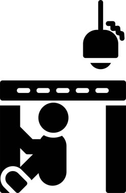 bbq ızgara yemek simgesi katı biçimde