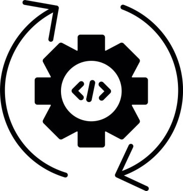 Kodlama. Web simgesi basit illüstrasyon
