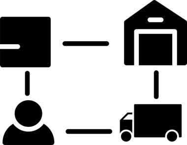 Teslimat. Web simgesi basit illüstrasyon