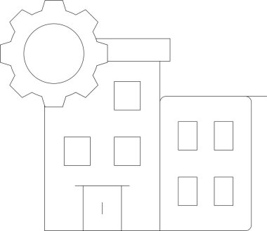 Kiriş, Basit Vektör İllüstrasyon Simgesi