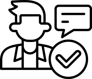 Konuşma, Basit Vektör İllüstrasyon Simgesi