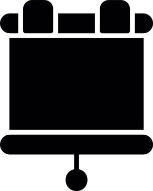 TV ekran simgesi, vektör çizim