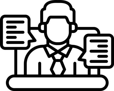 iş adamı iş simgesi ana hatları biçiminde