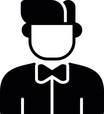 İş adamı. Web simgesi basit illüstrasyon