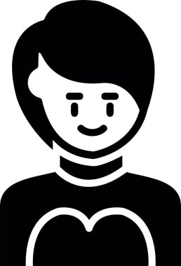 Kadın. Web simgesi basit illüstrasyon