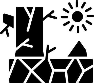 Bir ağaç simgesinin vektör illüstrasyonu