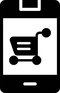 alışveriş simgesi vektör illüstrasyonu