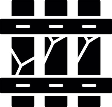 Çit. Web simgesi basit illüstrasyon