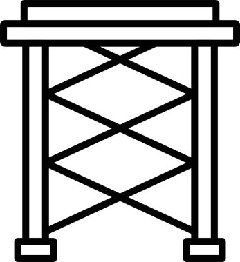 İskele, Basit Vektör İllüstrasyon Simgesi