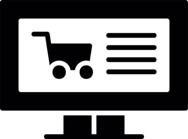 Alışveriş. Web simgesi vektör illüstrasyonu